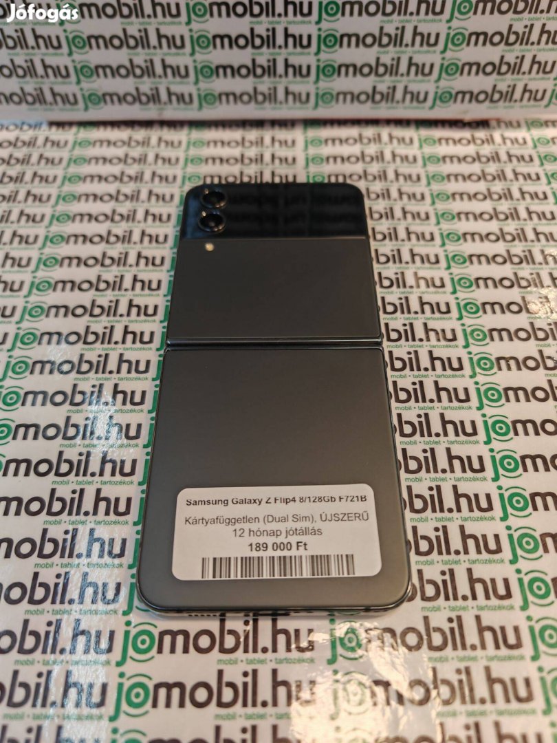 Fekete újszerű Samsung Z Flip 4 8/128GB 12hó jótállással