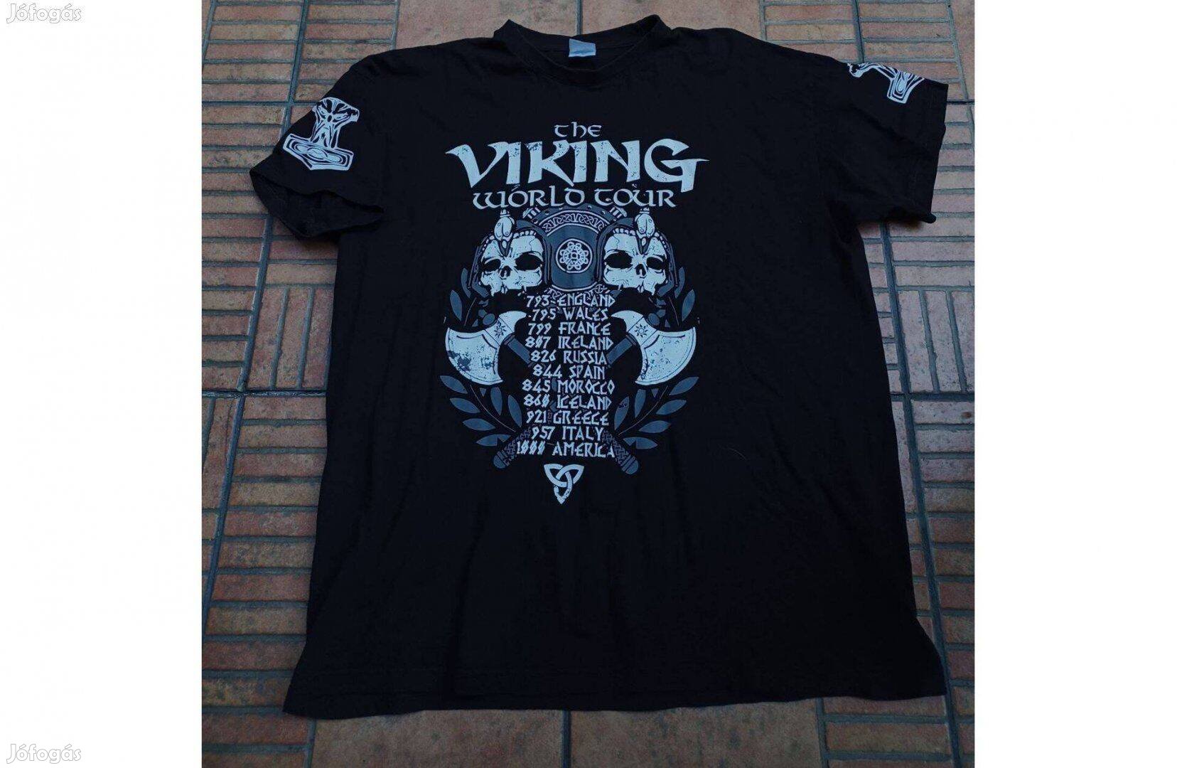 Fekete viking póló XL XXL
