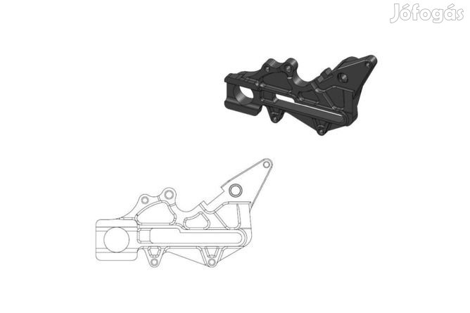 Fékkaliper tartó Moto Master túlméretes 240mm fekete Husqvarna TE / FE