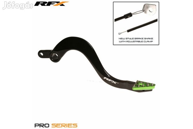 Fékkar RFX Pro standard fekete / zöld Kawasaki KX 85