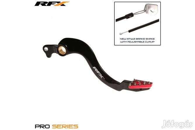 Fékkar RFX Pro standard kemény eloxált fekete/piros Honda CRF 250 / 45