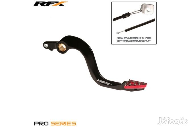 Fékkar RFX Pro standard keményre eloxált fekete/piros Honda CR 250