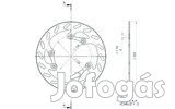 Féktárcsa elöl 220mm NG Brake Disc Rieju MRT