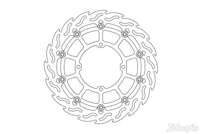 Féktárcsa úszó Moto Master Flame Supermoto Racing 320mm KLX / KXF 450