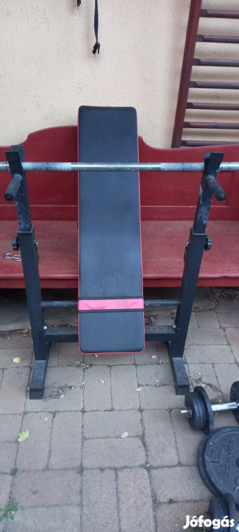 Fekvenyomó pad és súlyzók+ súly