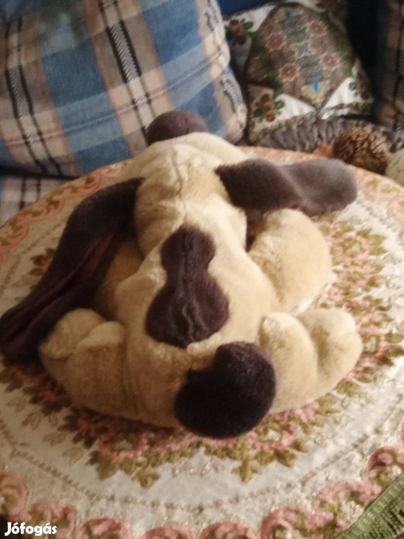 Fekvő plüss kutya kutyus nagyméretű 60cm 9000ft óbuda