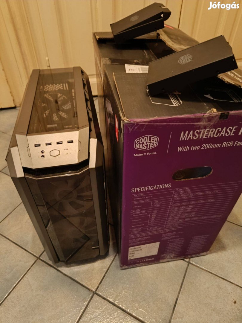 Fél ár!Újszerű Cooler Master H500P Mesh Argb.Csere is