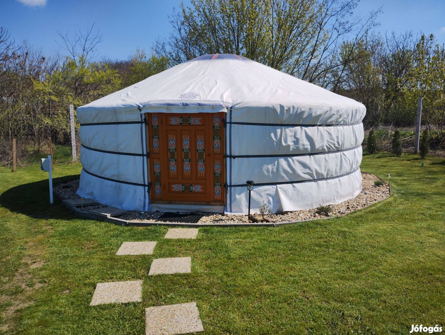 Fél éves 6 méteres téliesített Mongol Jurta