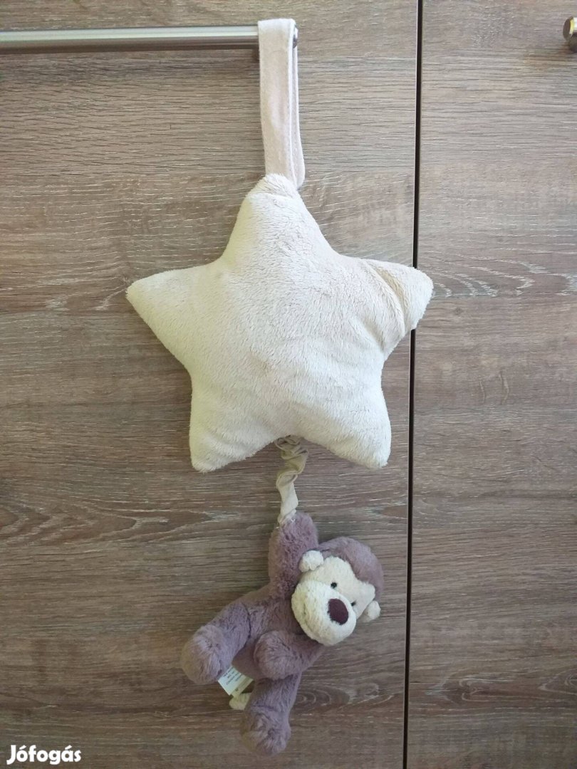 Felakasztható Jellycat zenélő, majmos plüssjáték