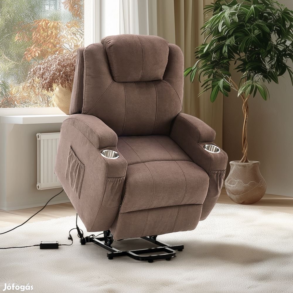 Felállást segítő elektromos relax fotelágy motoros mechanizmus szövet