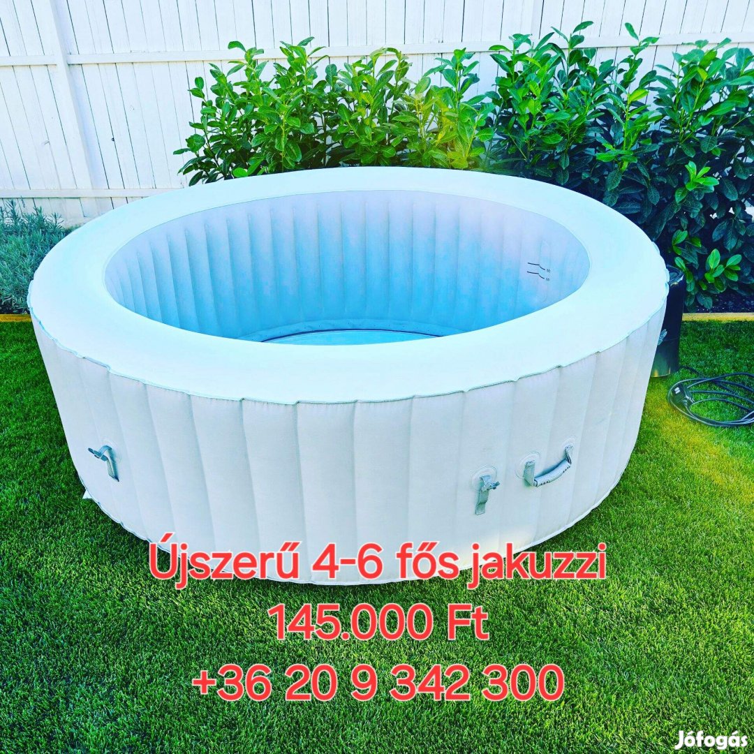 Felfújható, fűthető, mobil pezsgőfürdő, 4-6 fős jakuzzi 145 eFt BP.-en