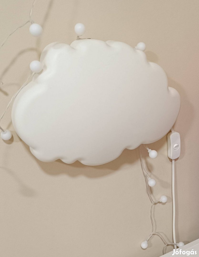 Felhő alakú IKEA-s fehér gyerek lámpa