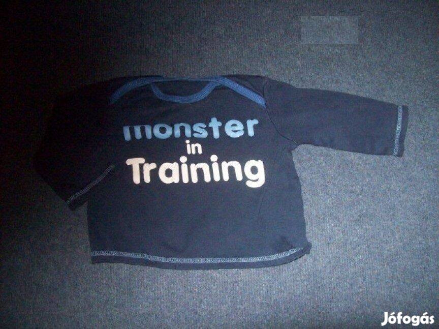 Feliratos és kék hosszú ujjú felső 6-9 hó méret 74