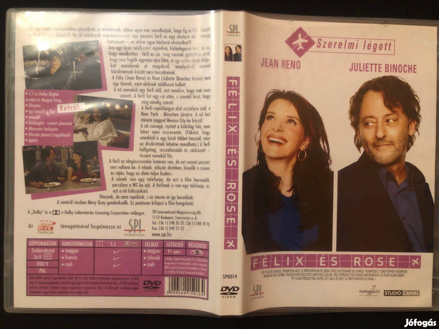 Félix és Rose DVD (Jean Reno, Juliette Binoche)