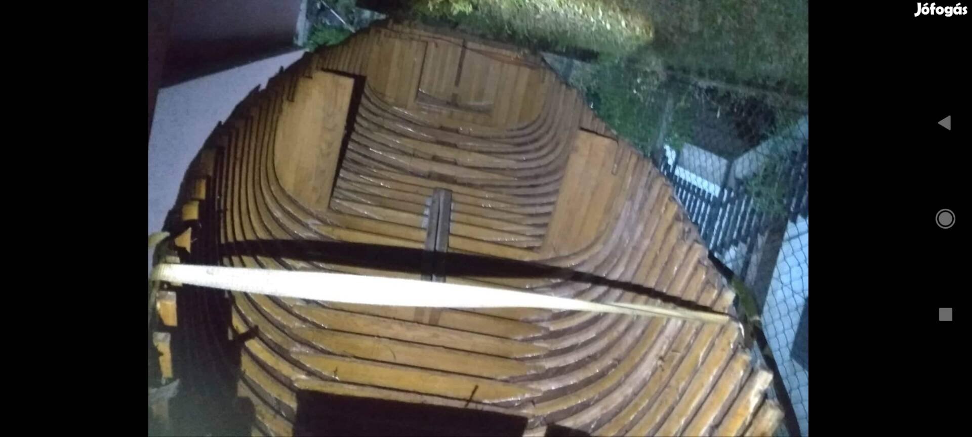 Félkész 590-es fa hajó! Mahagóni 3 rétegű tölgy bordák