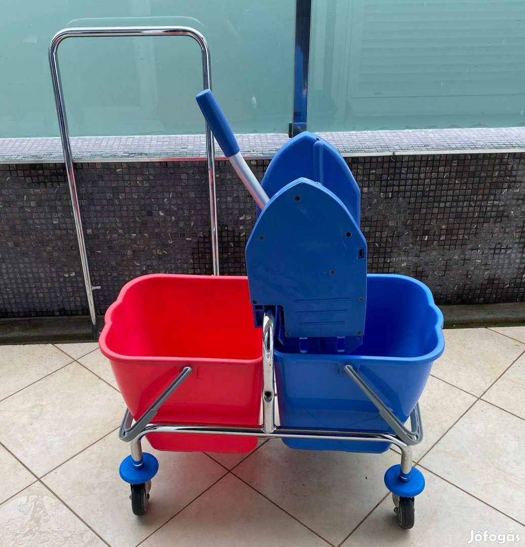 Felmosókocsi takarítókocsi kétvödrös