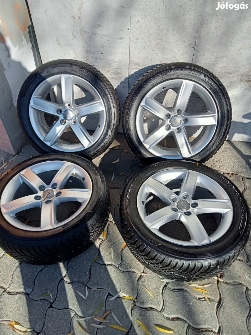 Felni Alufelni R17 gyári Audi 5x112 téli gumi 