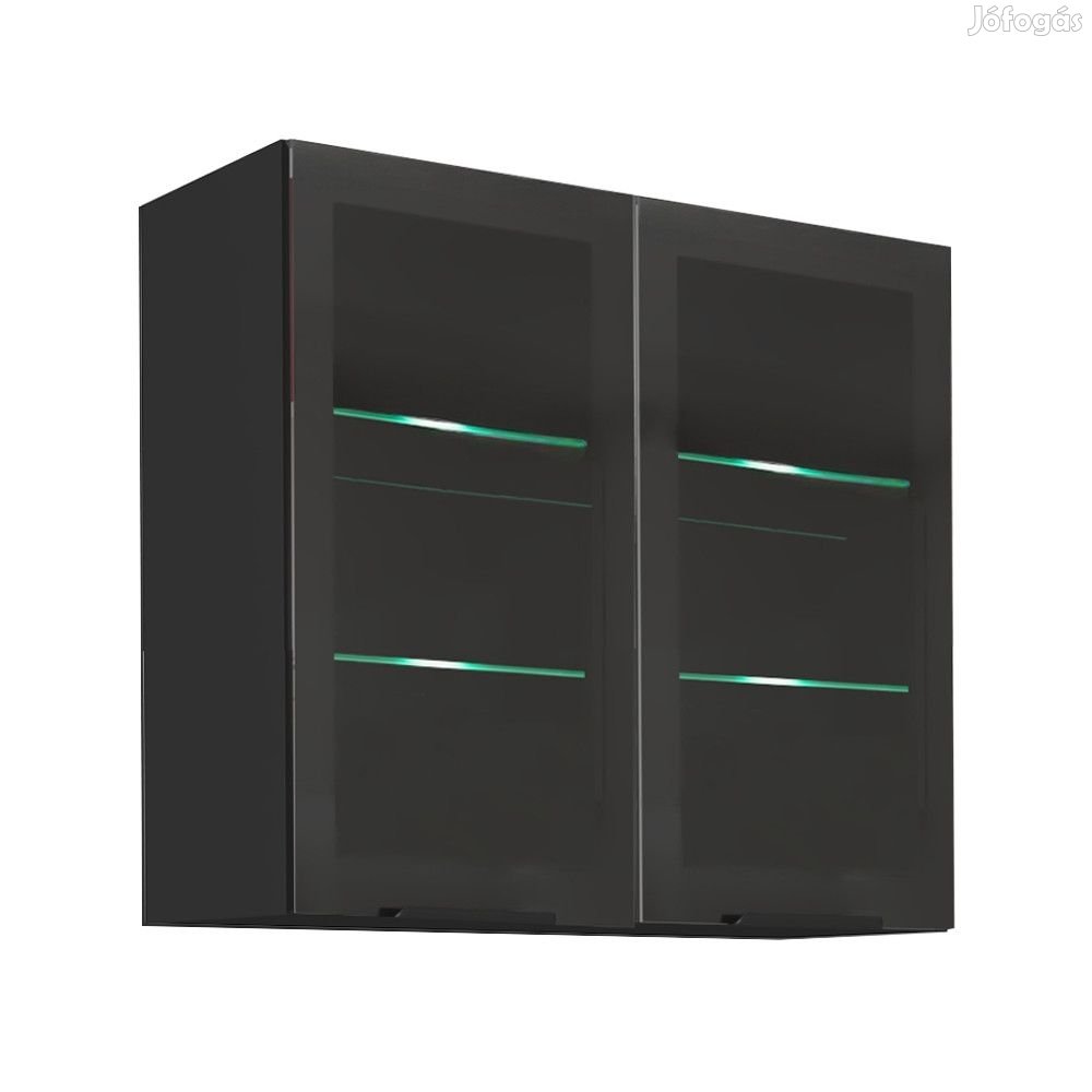 Felső szekrény, fekete, ARAKA/MENZO/SIBER 80 GS-72 2F