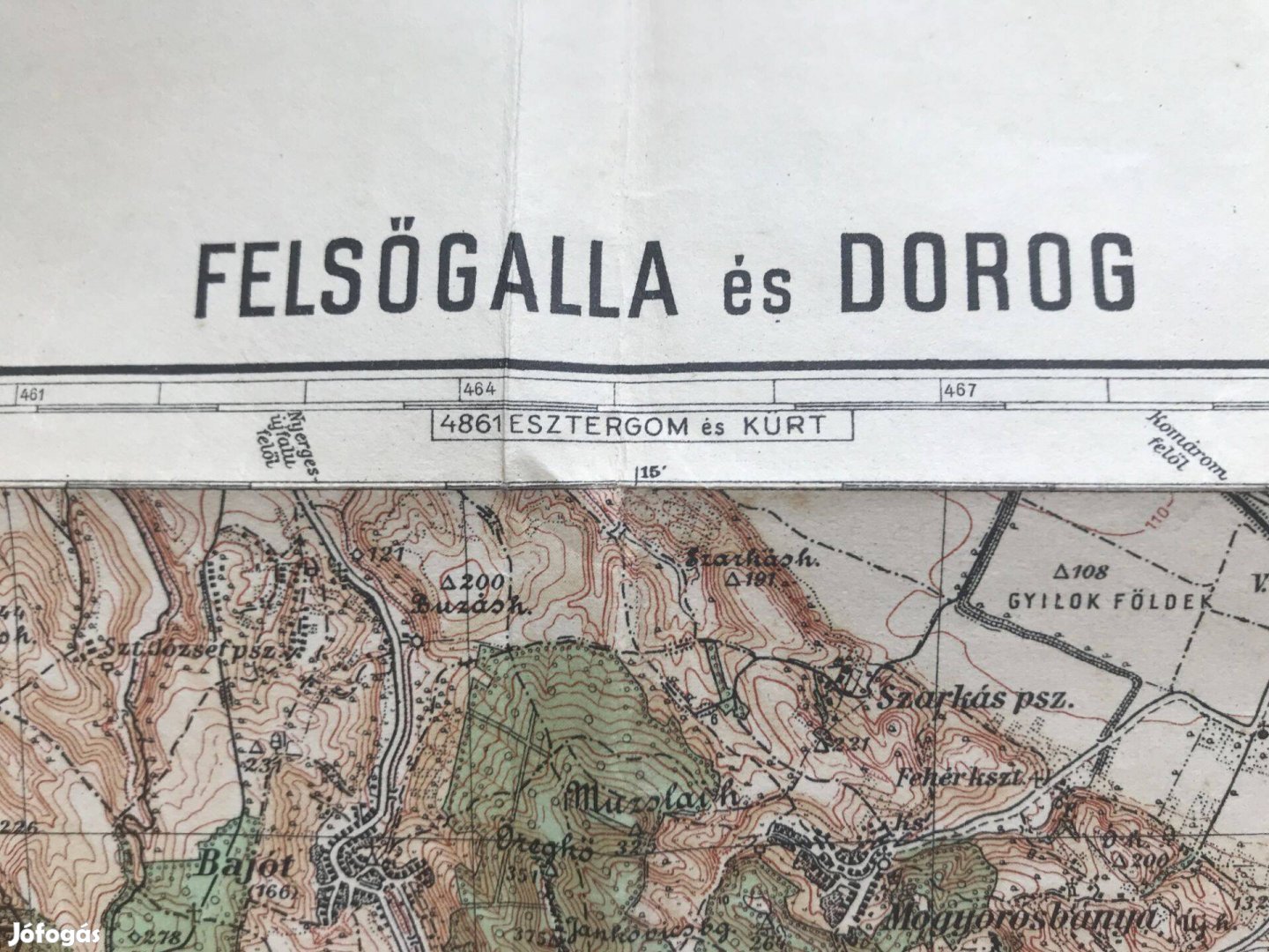 Felsőgalla és Dorog térkép 1930-as