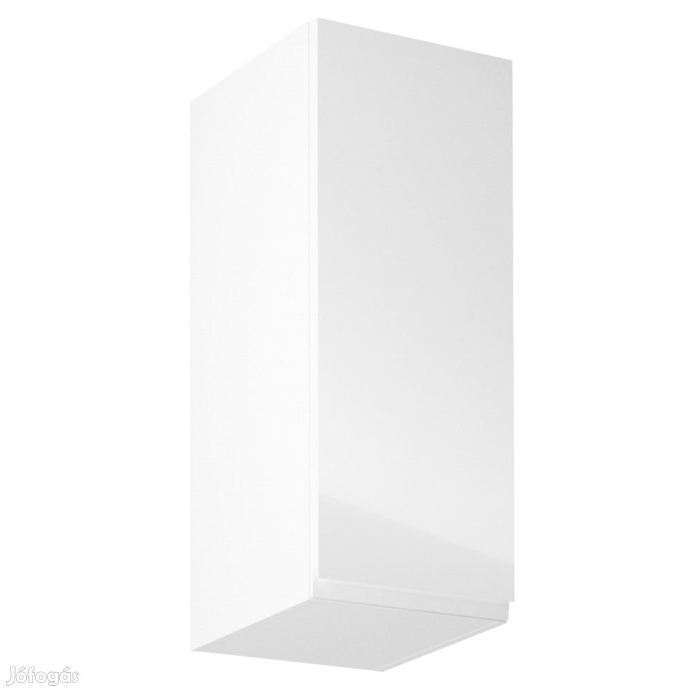 Felsőszekrény, fehér/fehér extra magasfényű, jobbos, AURORA G30
