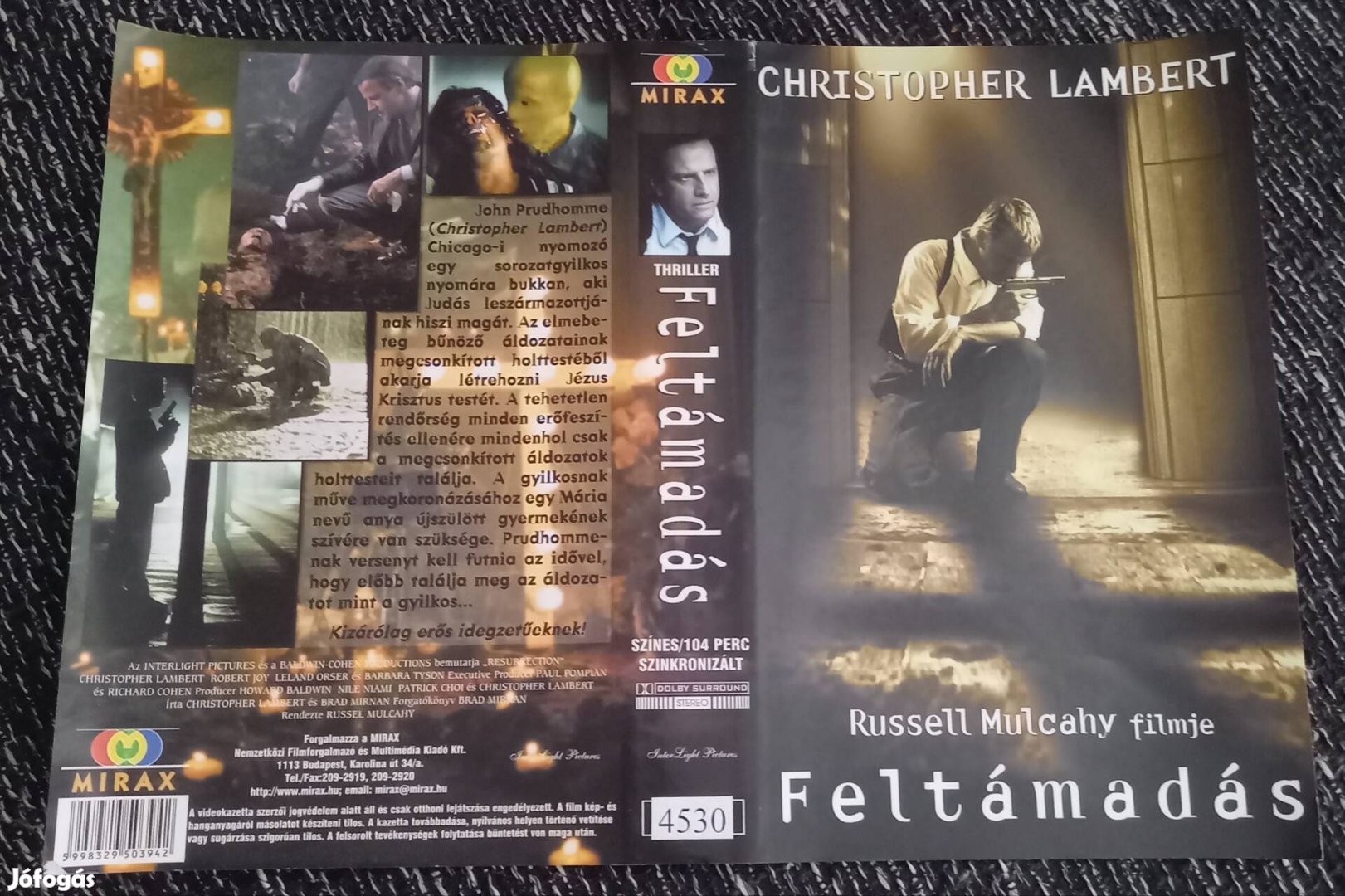 Feltámadás - thriller vhs - Christopher Lambert