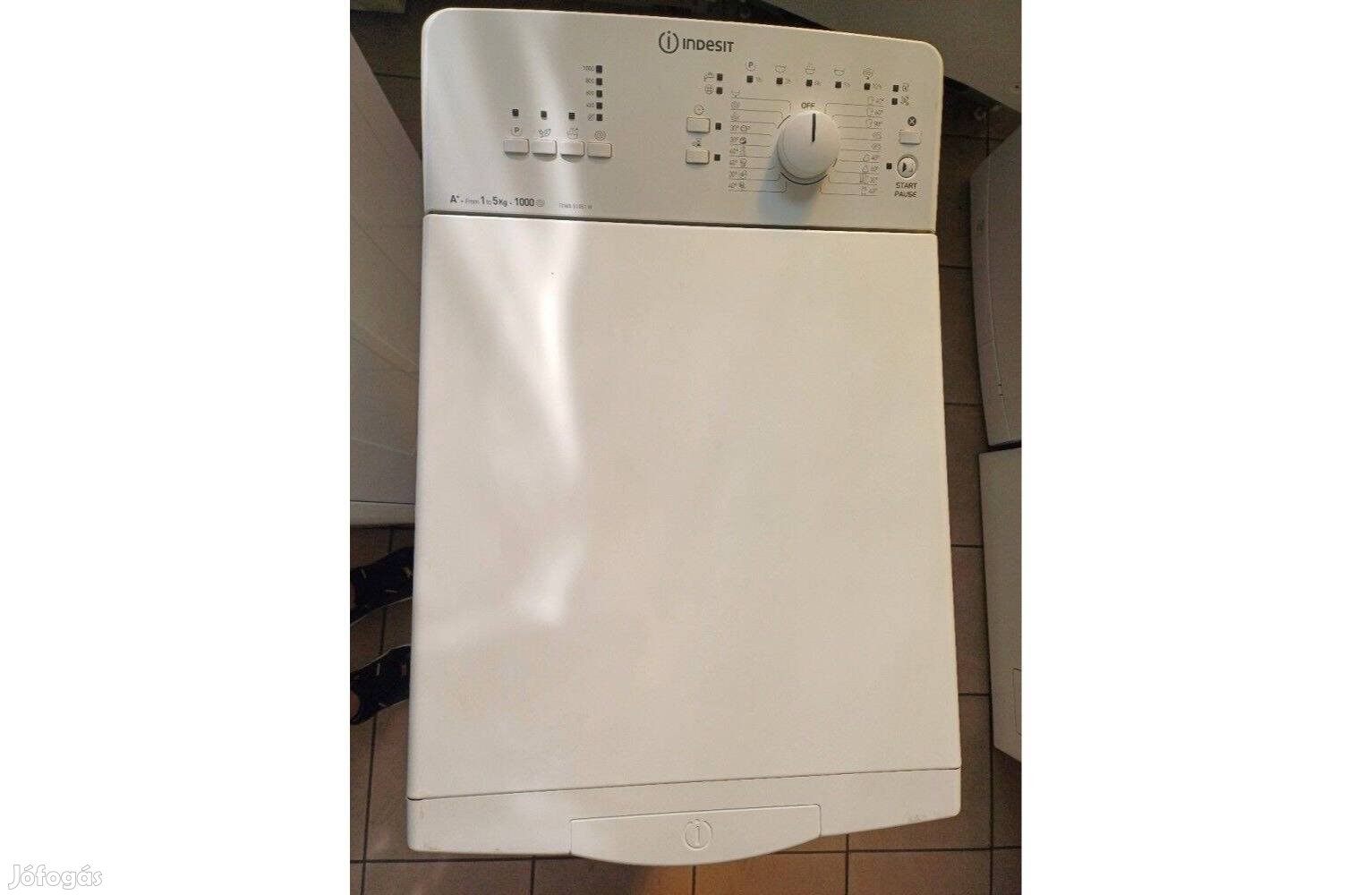 Felújított Indesit Itwa 51051 W felültöltős mosógép Hfv743 3-6 hó gari