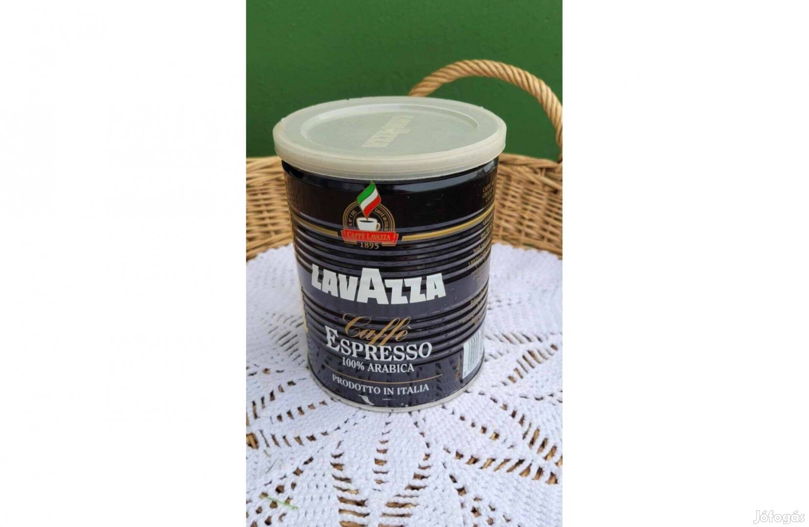 Fém Lavazza kávés díszdoboz