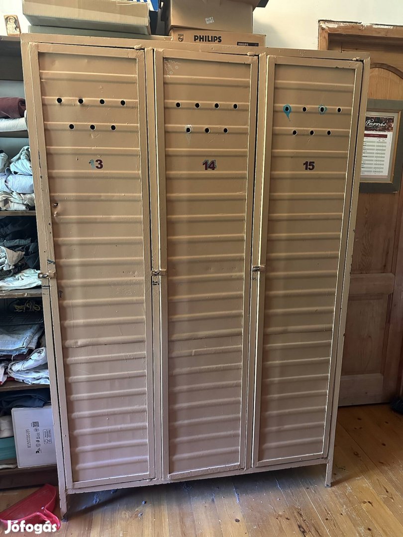 Fém Retro öltözőszekrény, Loft design szekrény fém