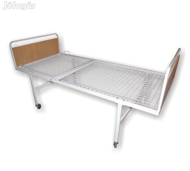 Fém betegágy / kórtermi ágy emelhető fejtámlával, kerekekkel 190x80 c