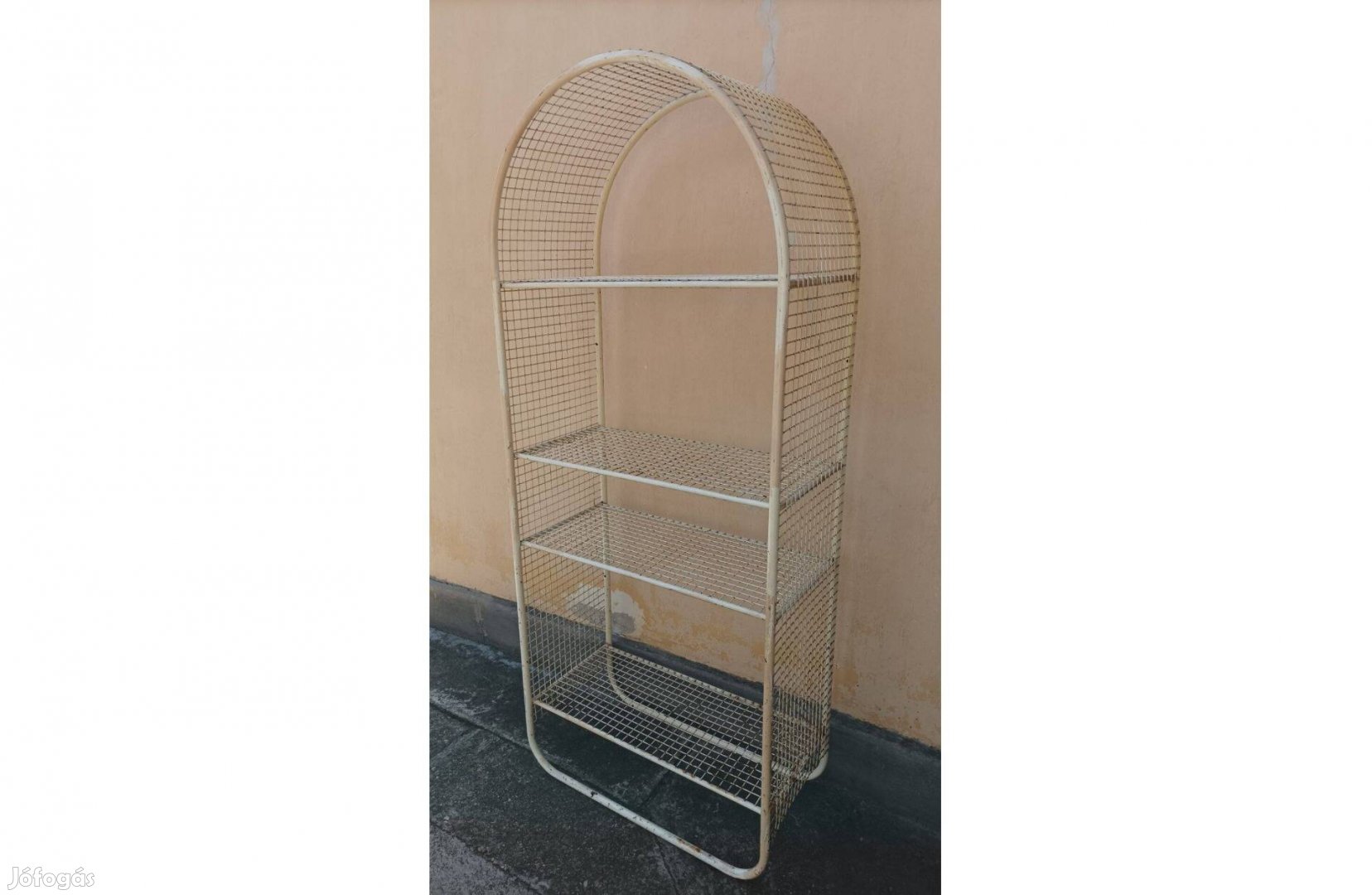 Fém fehér polcok 2db