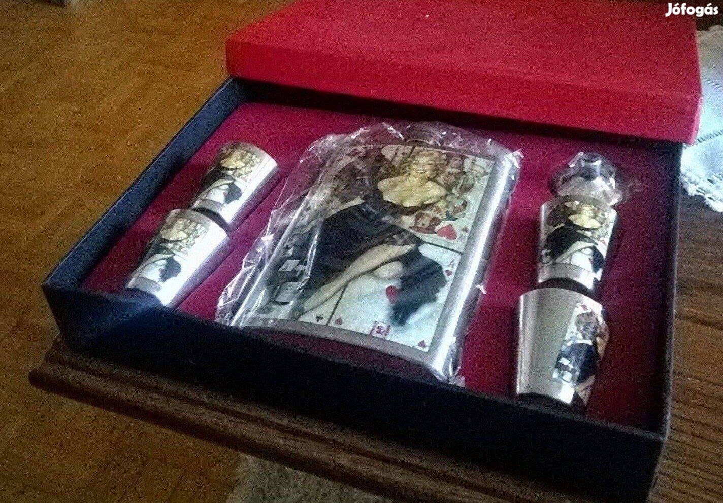 Fém flaska szett eladó