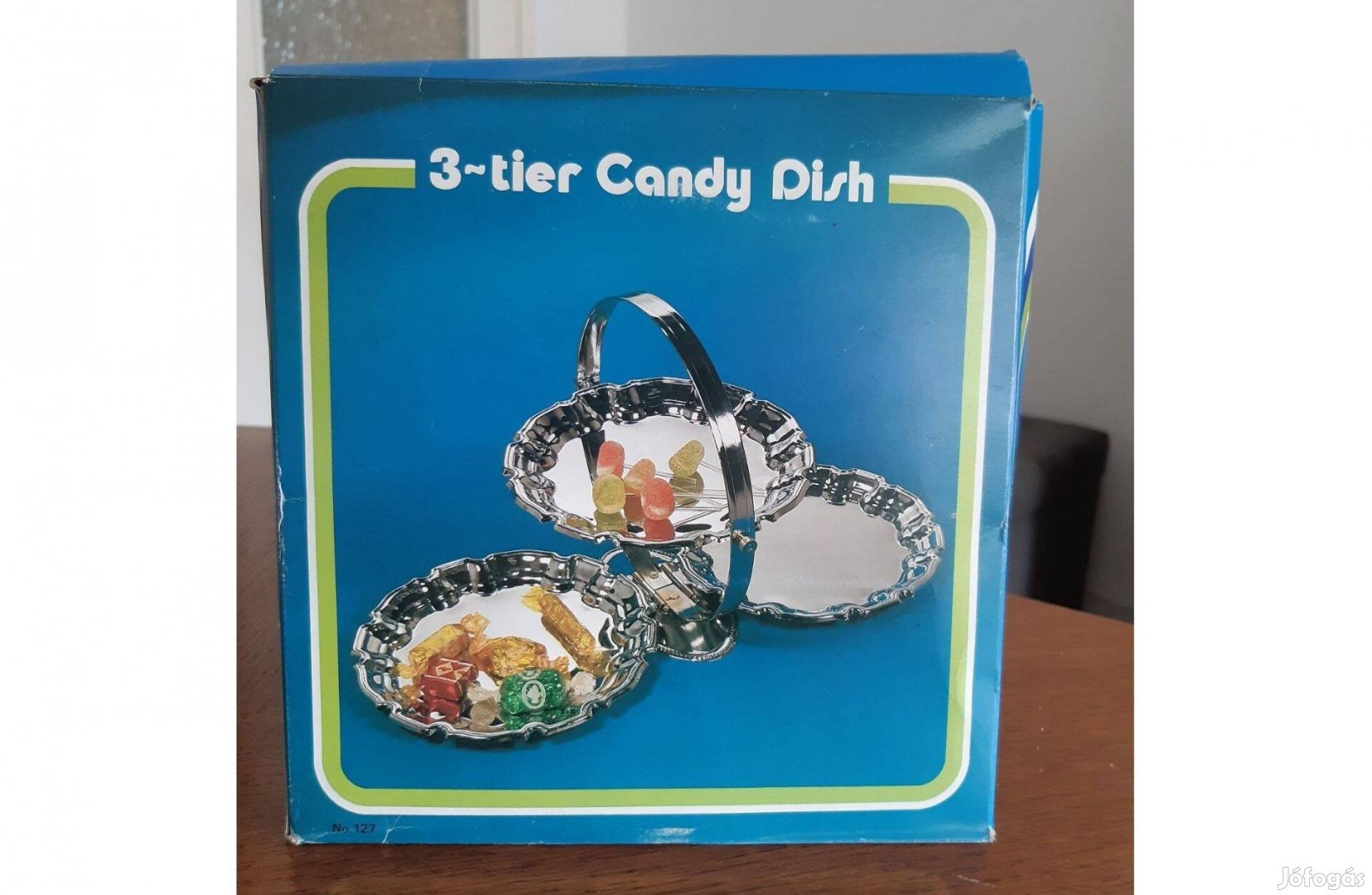 Fém inox 3 részes kínáló tálca eladó