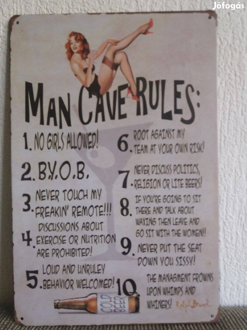 Fém kém: man cave rules (23558)