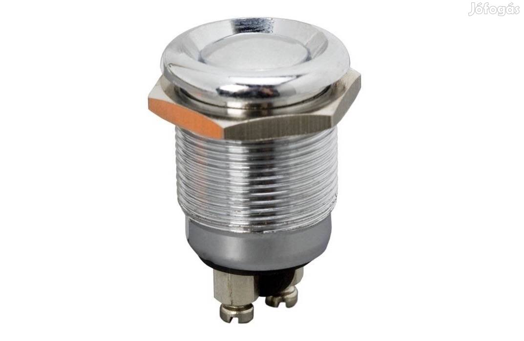 Fém nyomógombos kapcsoló 2A 250V beépíthető süllyesztett