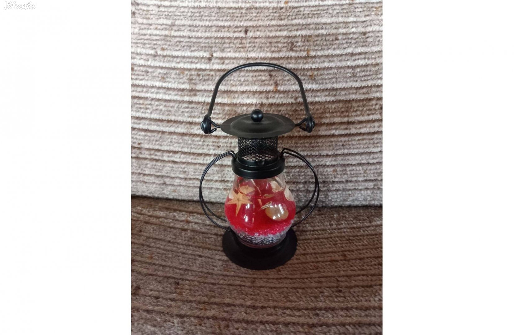 Fém-üveg elegáns függeszthető gyertya - Új