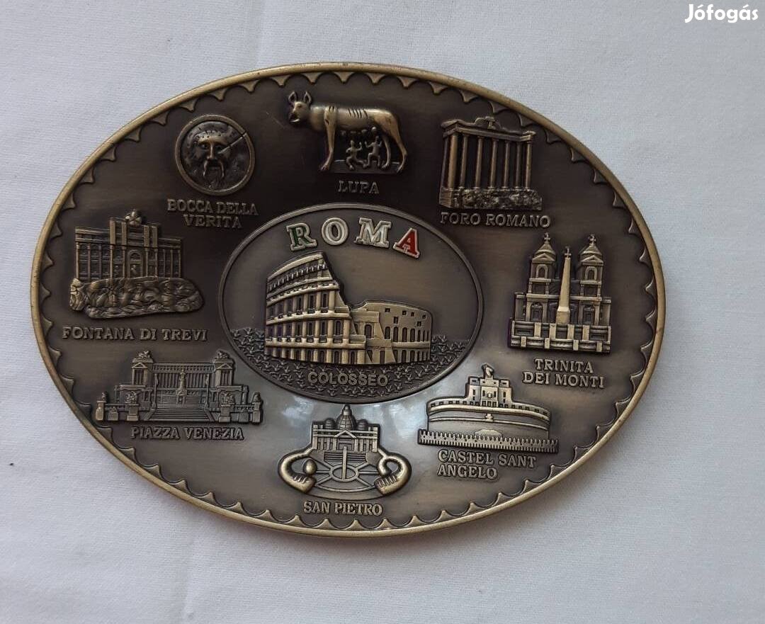 Fémből készült falidísz, dísztárgy Rómából