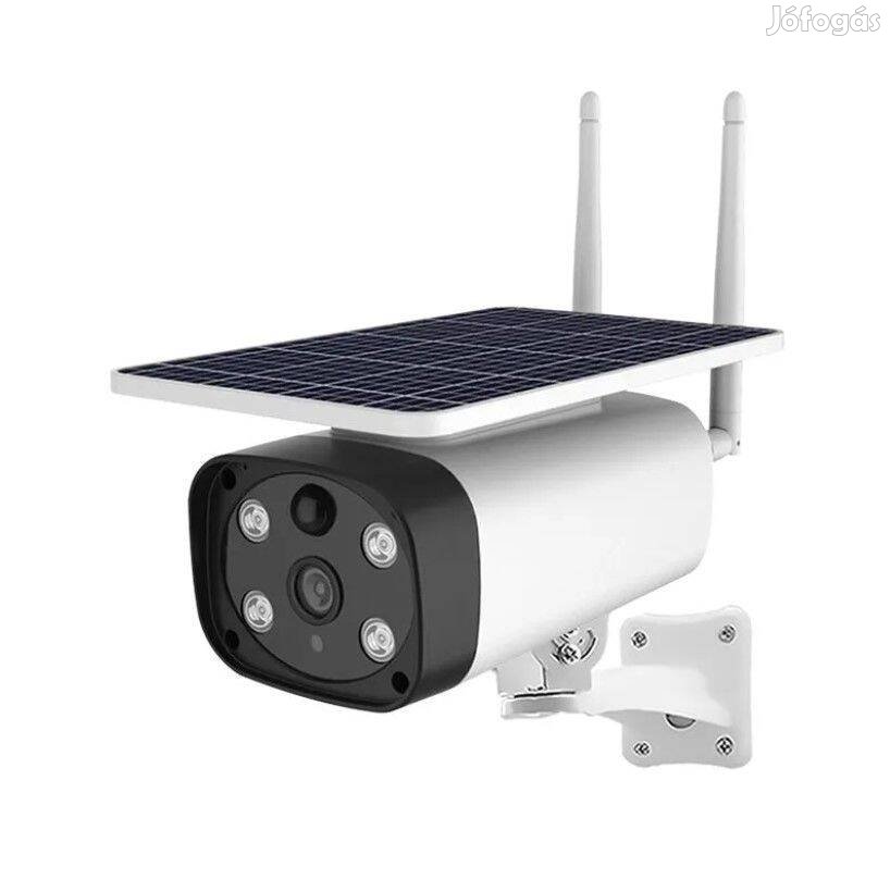 Fémházas 4G Sim Kártyás Vezeték Nélkuli Napelemes IP Kamera 5mp!