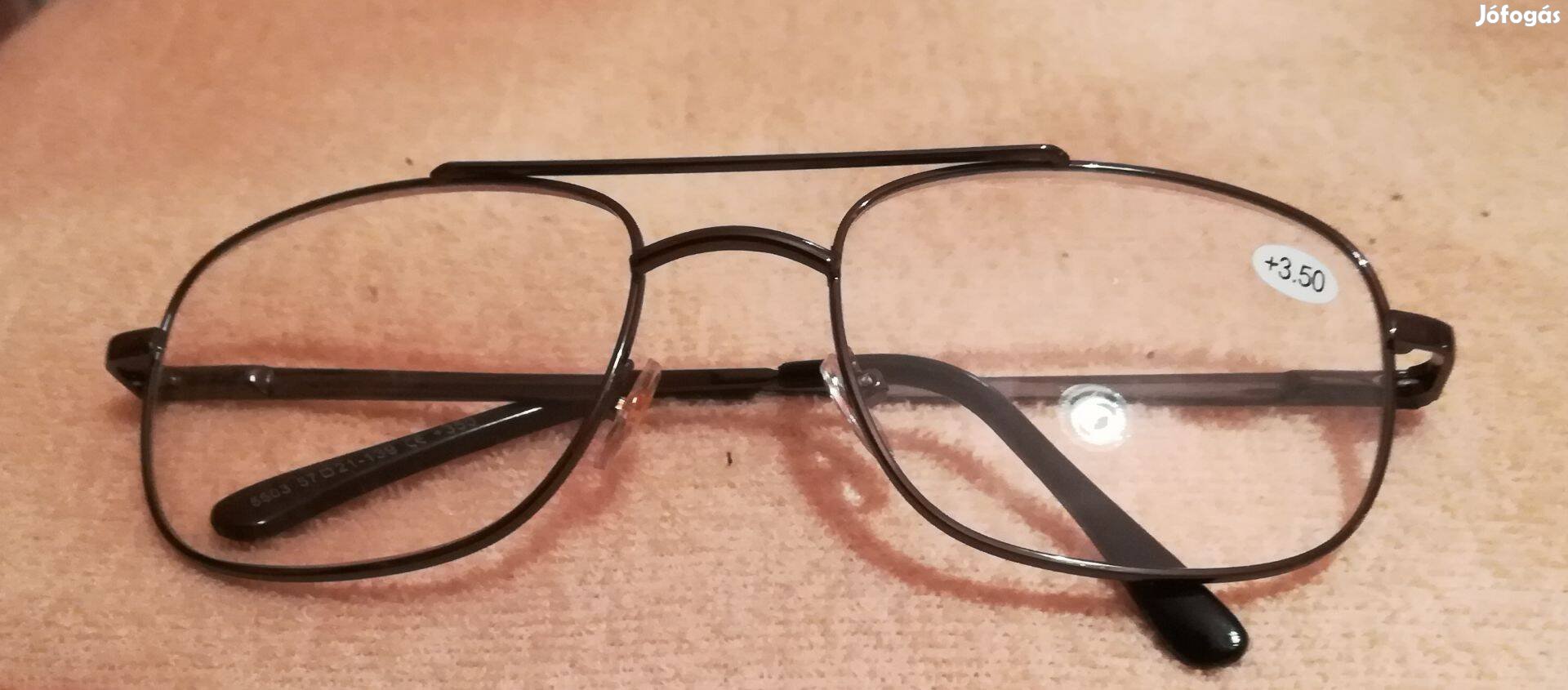 Fémkeretes,dioptriás szemüveg,új, +3.5 diopt./42