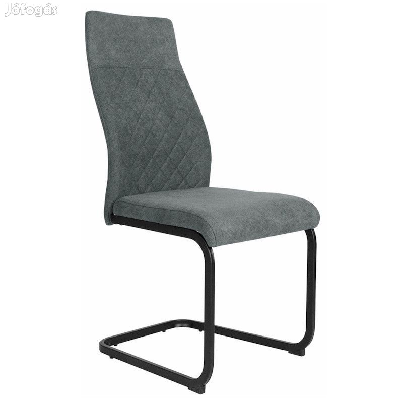 Fémvázas étkezőszék sötétszürke T28788
