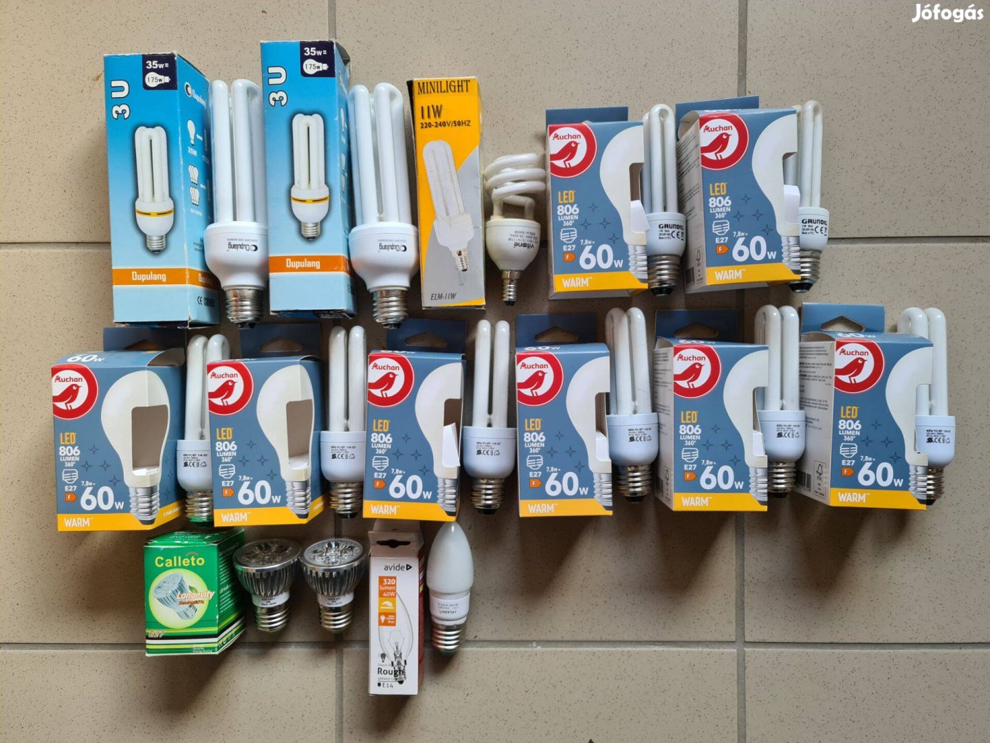 Fénycső és led izzó e27 és e14 foglalatba 14 db