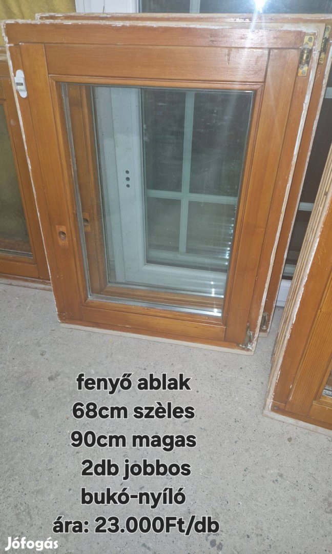 Fenyő ablak 68*90