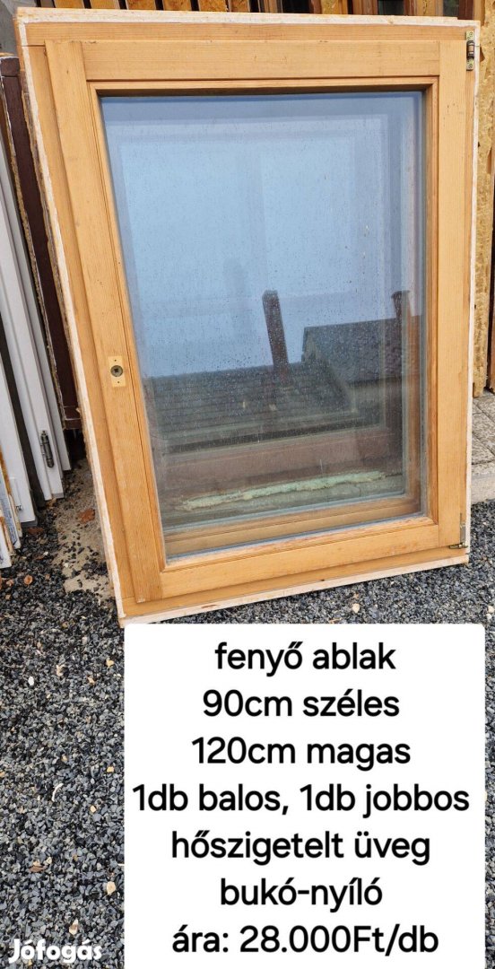 Fenyő ablak 90*120