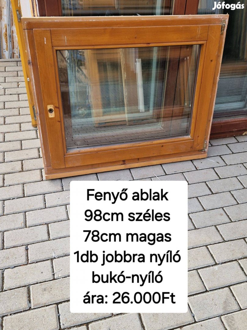 Fenyő ablak 98*78