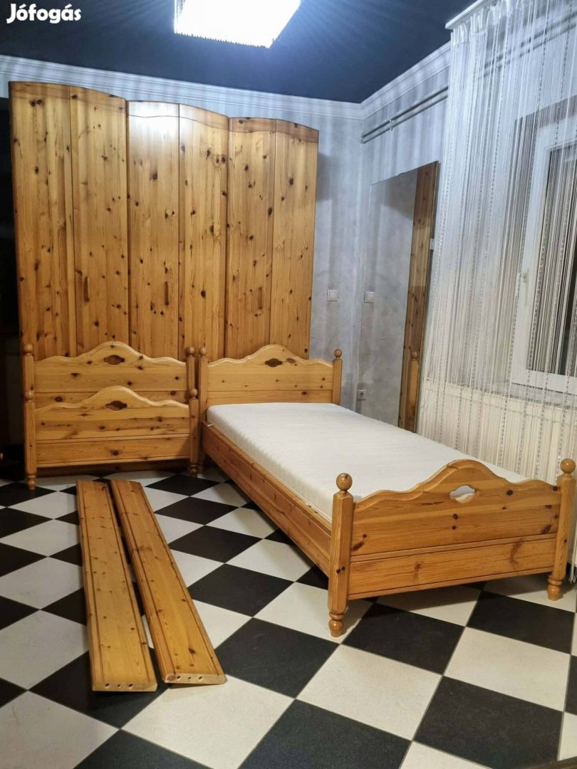 Fenyő ágy 90x200 2 db