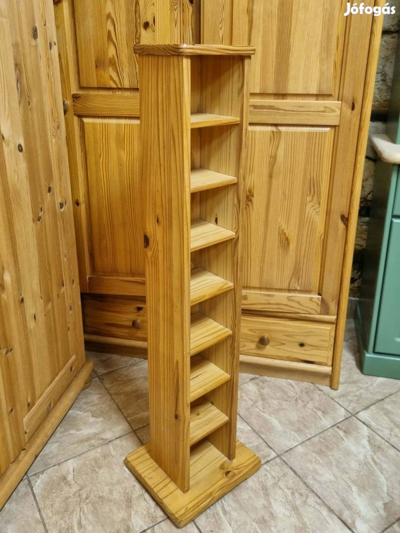 Fenyő cd tartó polc 31x118x28