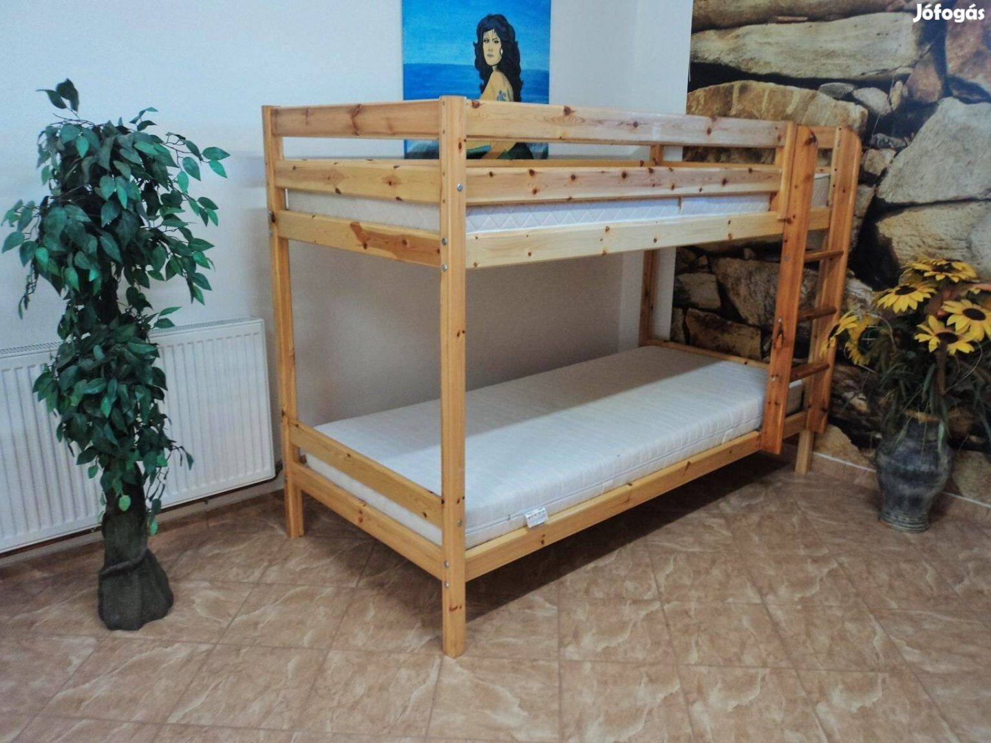Fenyő emeleteságy 90x200