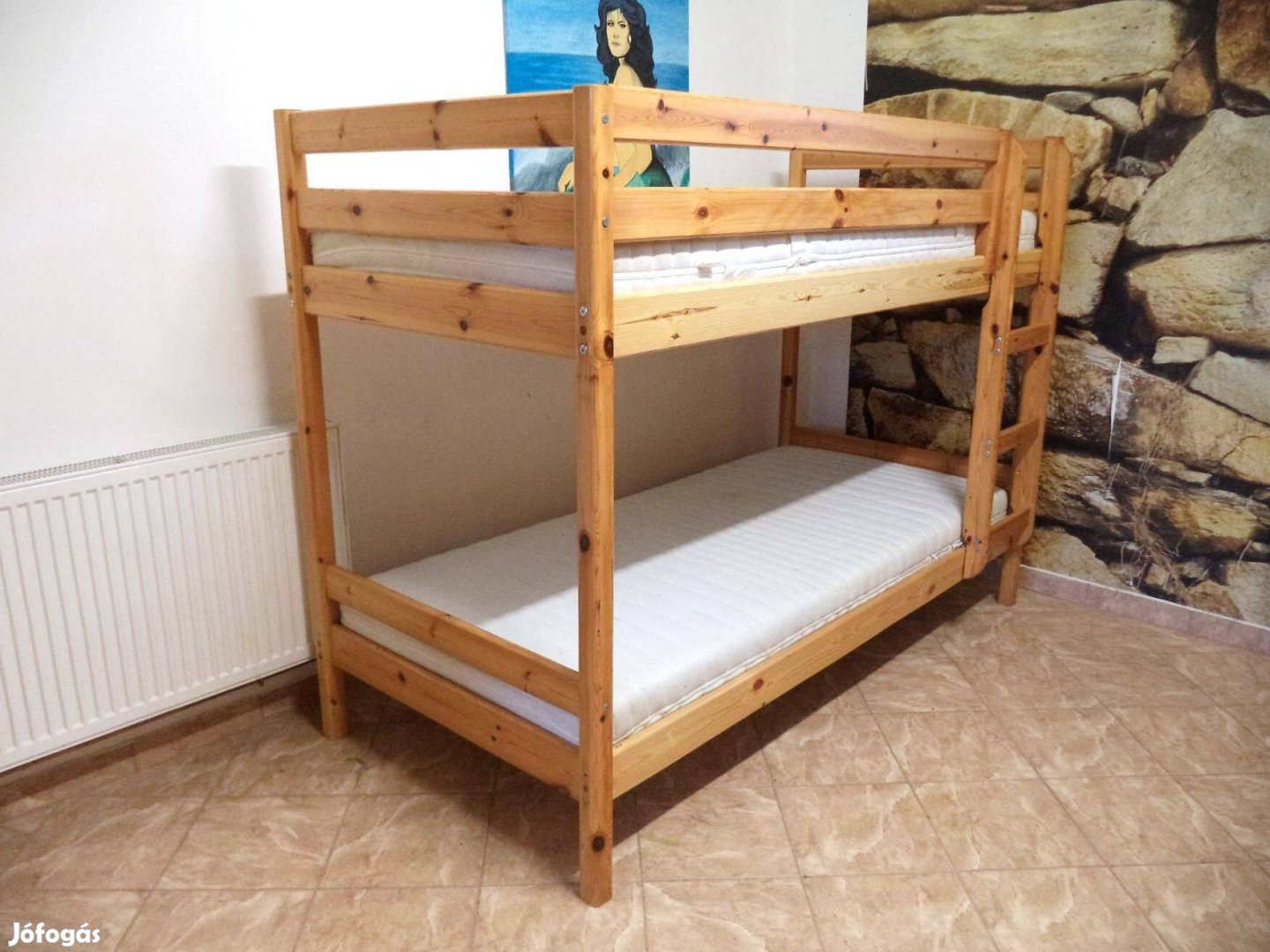 Fenyő emeleteságy flexa 90x200