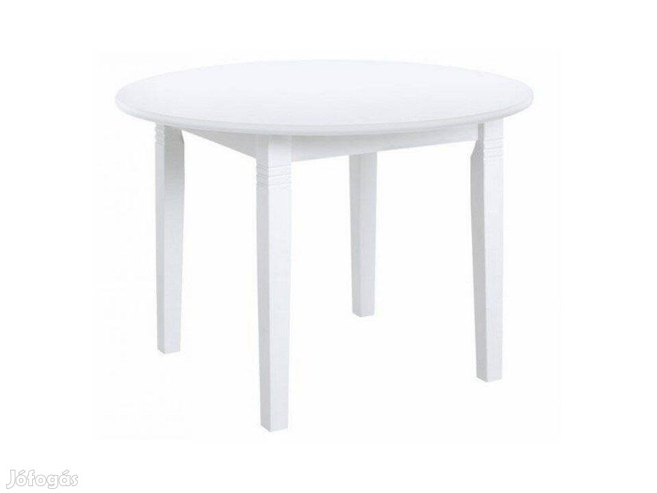 Fenyő étkezőasztal Kiváló minőség Fehér színben 90 cm átmérő!