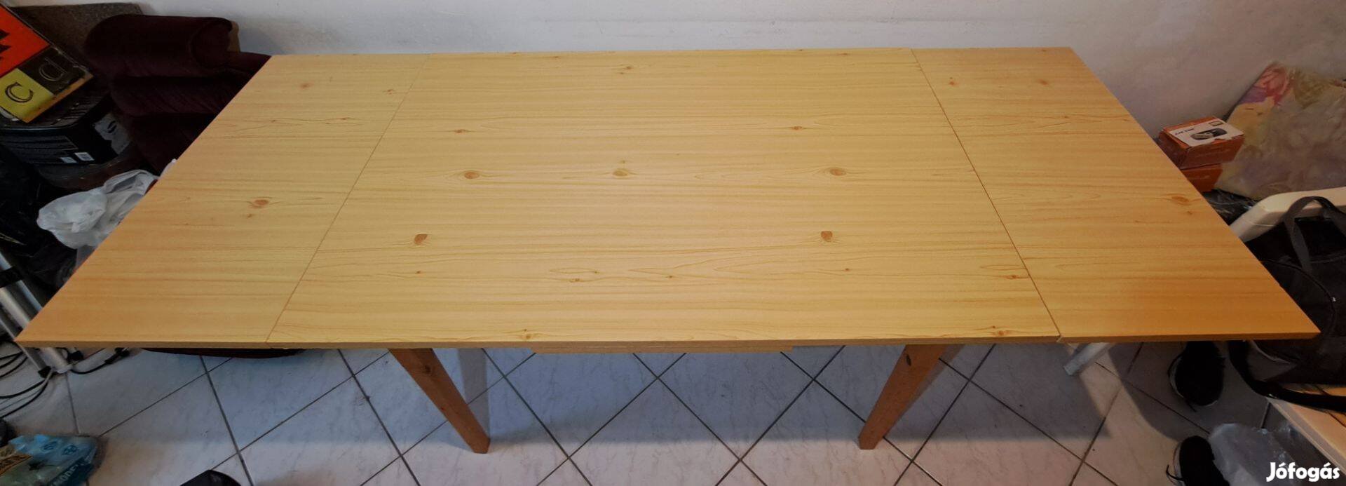 Fenyő fa asztal retró masszív kinyitható - 200 cm