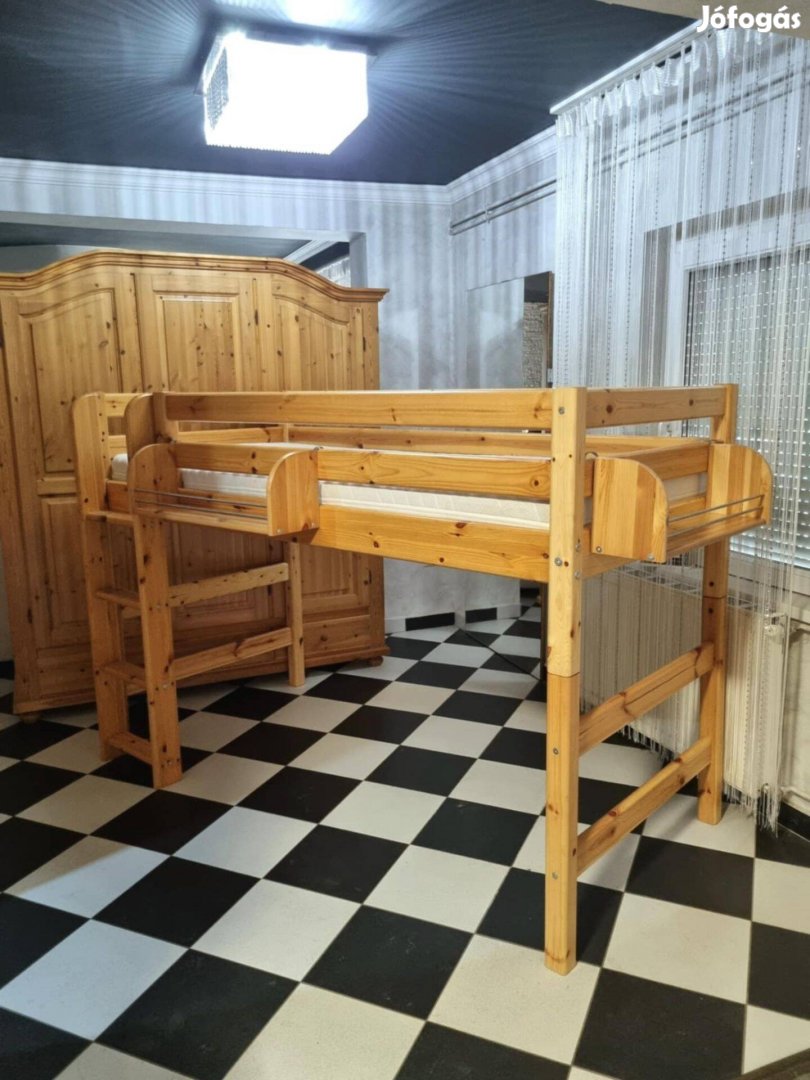 Fenyő galériaágy flexa 90x200